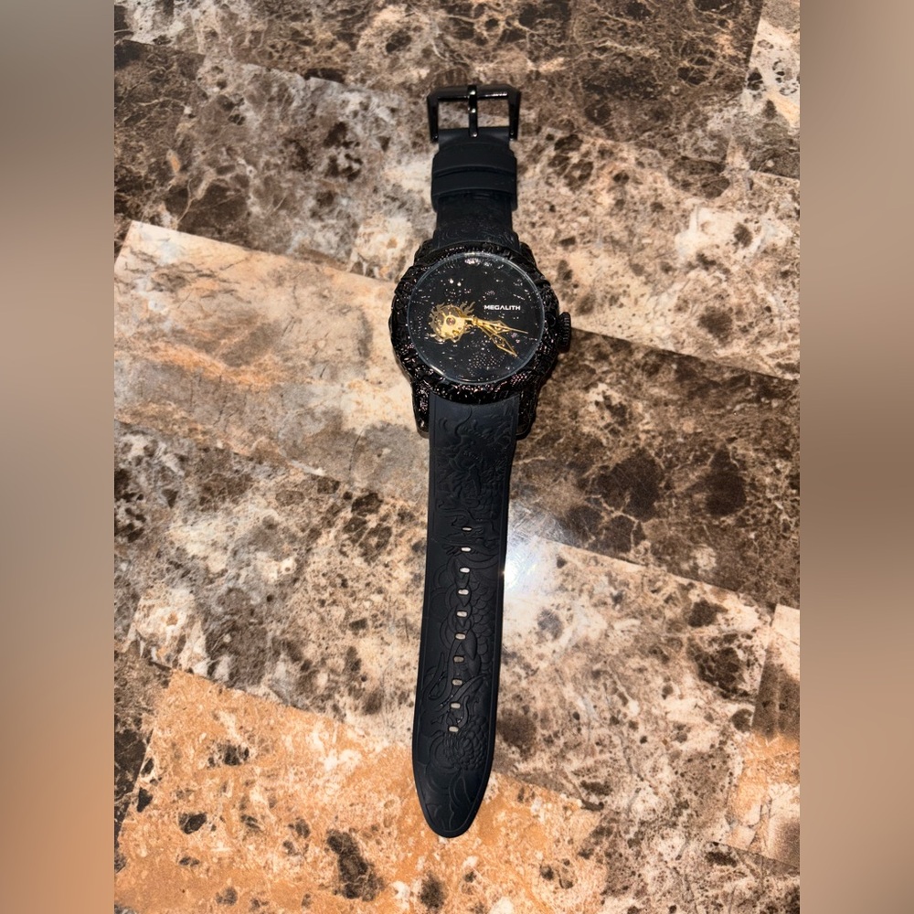 Black Watch with Intricate Strap/ Automatic